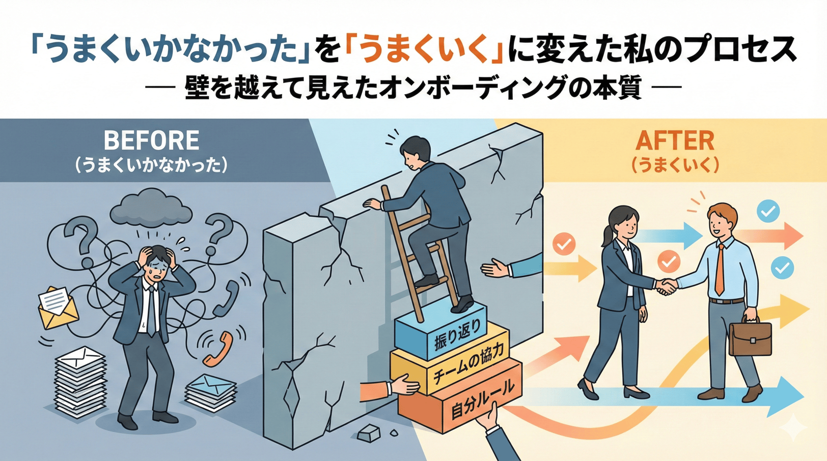 「うまくいかなかった」を「うまくいく」に変えた私のプロセス ― 壁を越えて見えたオンボーディングの本質 ―