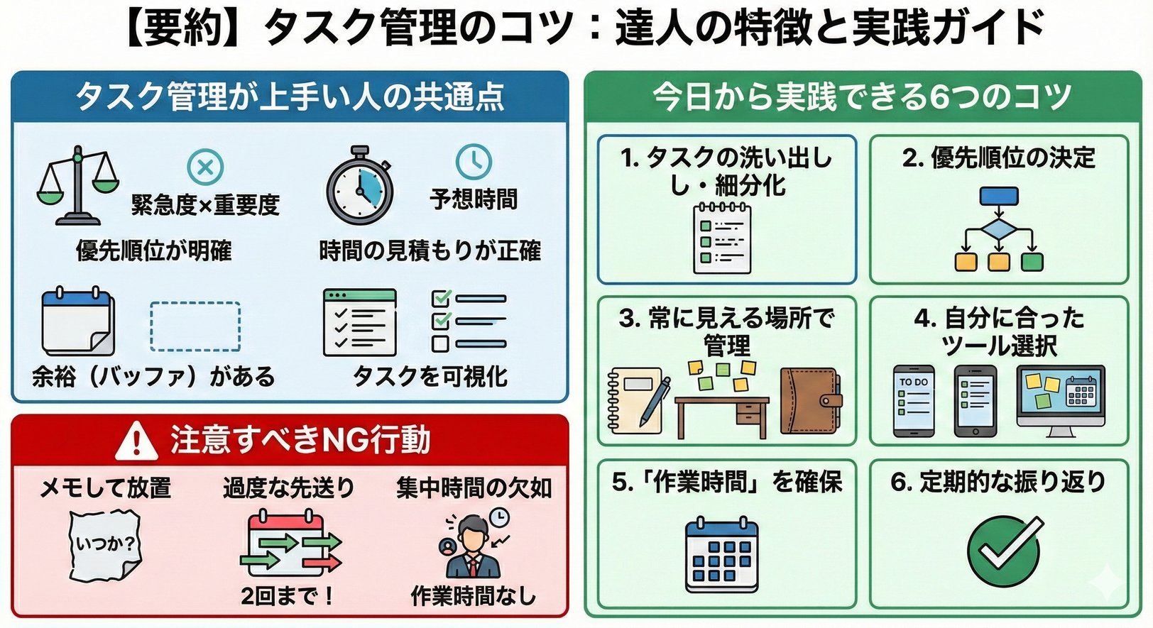 タスク管理が上手い人とは？今からでも遅くないタスク管理が上手くなるコツを紹介！